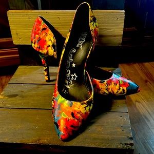 Brash floral high heels
